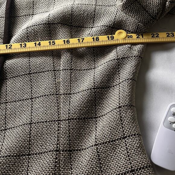 Katherine Kelly Women 14 coat Blazer One top button Beige Brown Wool Cotton - Picture 13 of 16